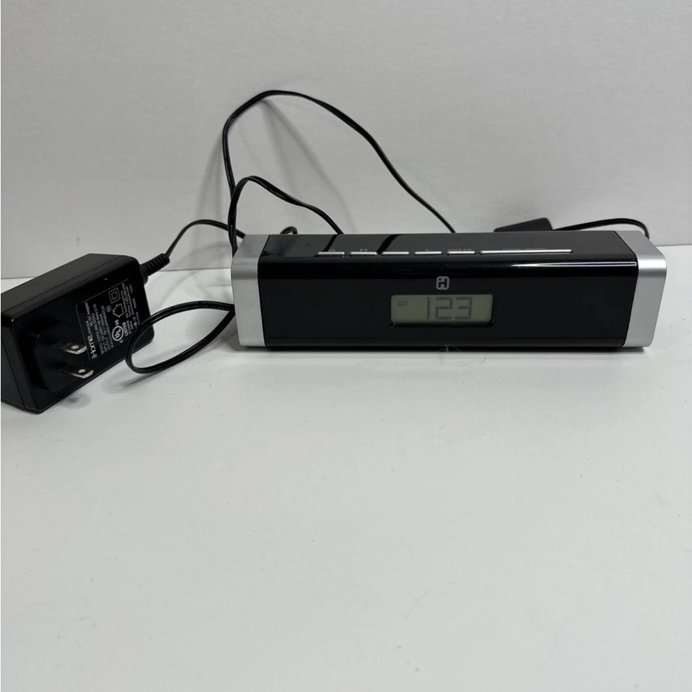 IHOME IHM45B Portable Charging Alarm Clock Speaker Wake & Sleep Charger Included